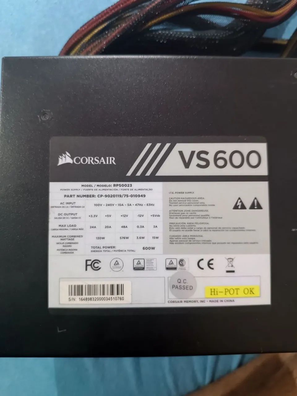 Fonte Corsair VS600 600W - Foto 2