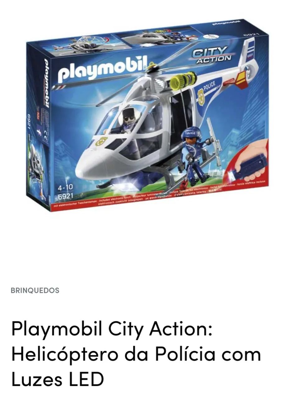Conjunto Playmobil Polícia - Delegacia6919 + Viatura6920 + Helicóptero6921 - Ótimo estado! - Foto 3