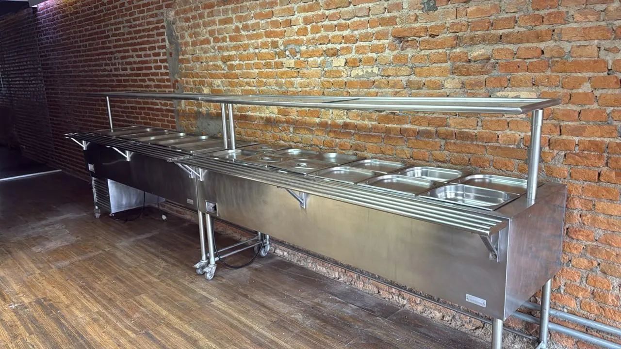 Balcão de aço inox para restaurante servi serf 