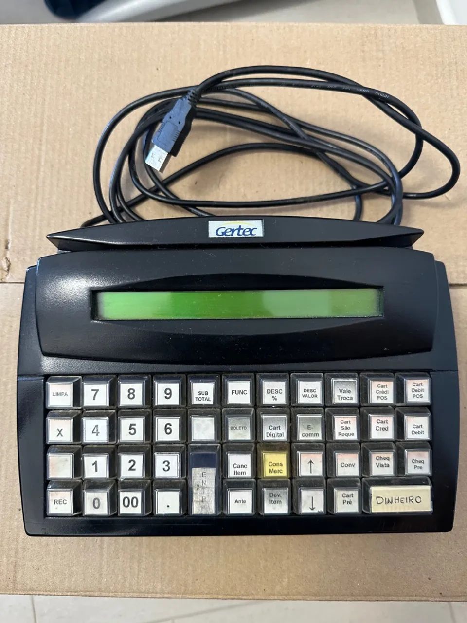 Teclado Programável Gertec TEC44 com Display USB