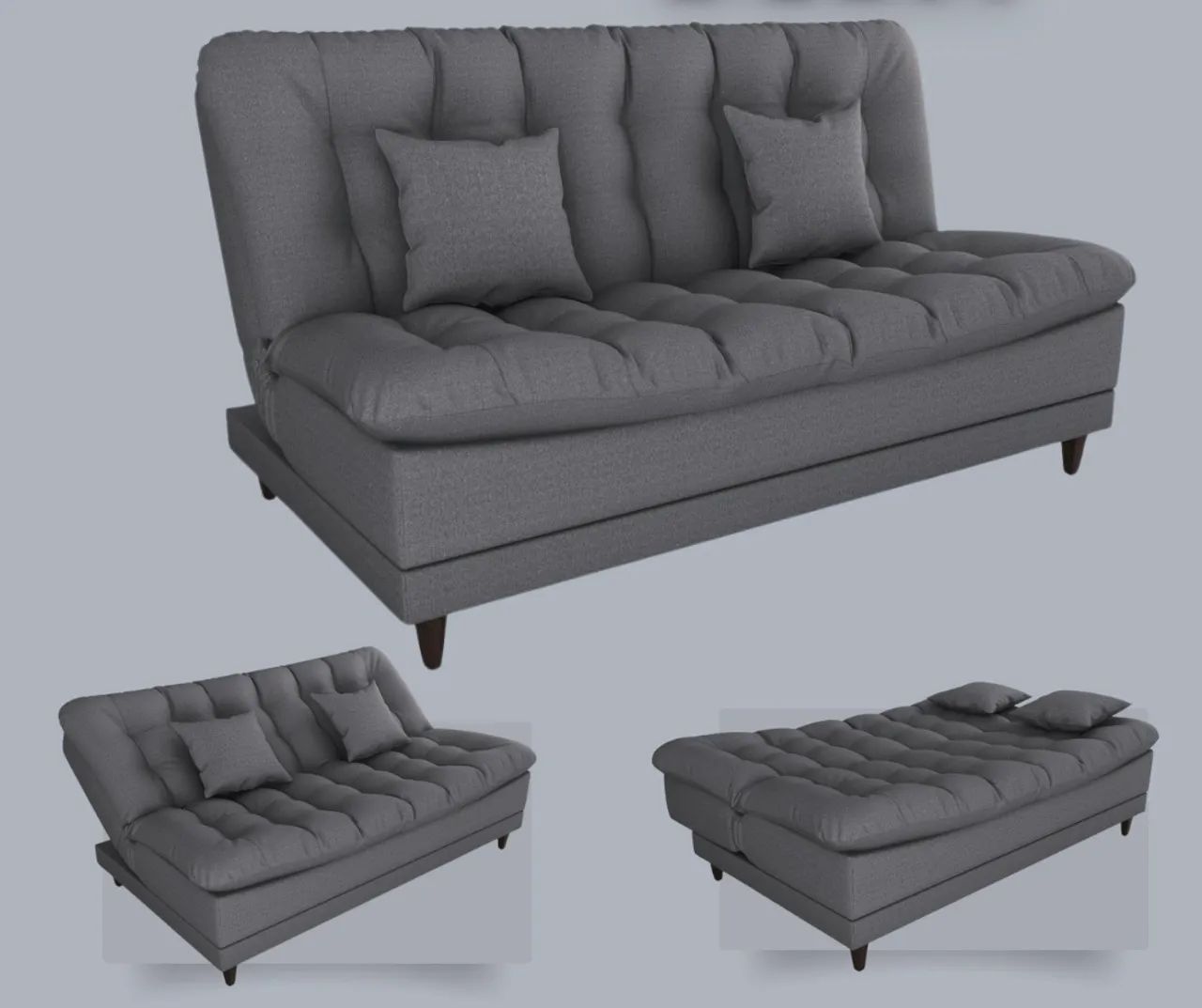 Sofá Cama 1,85m Idealle com Molas s54 - Foto 2