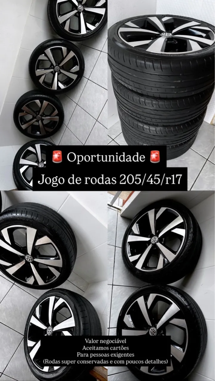 Jogo de Rodas 205/45/r17 - Oportunidade! (Valor negociável)