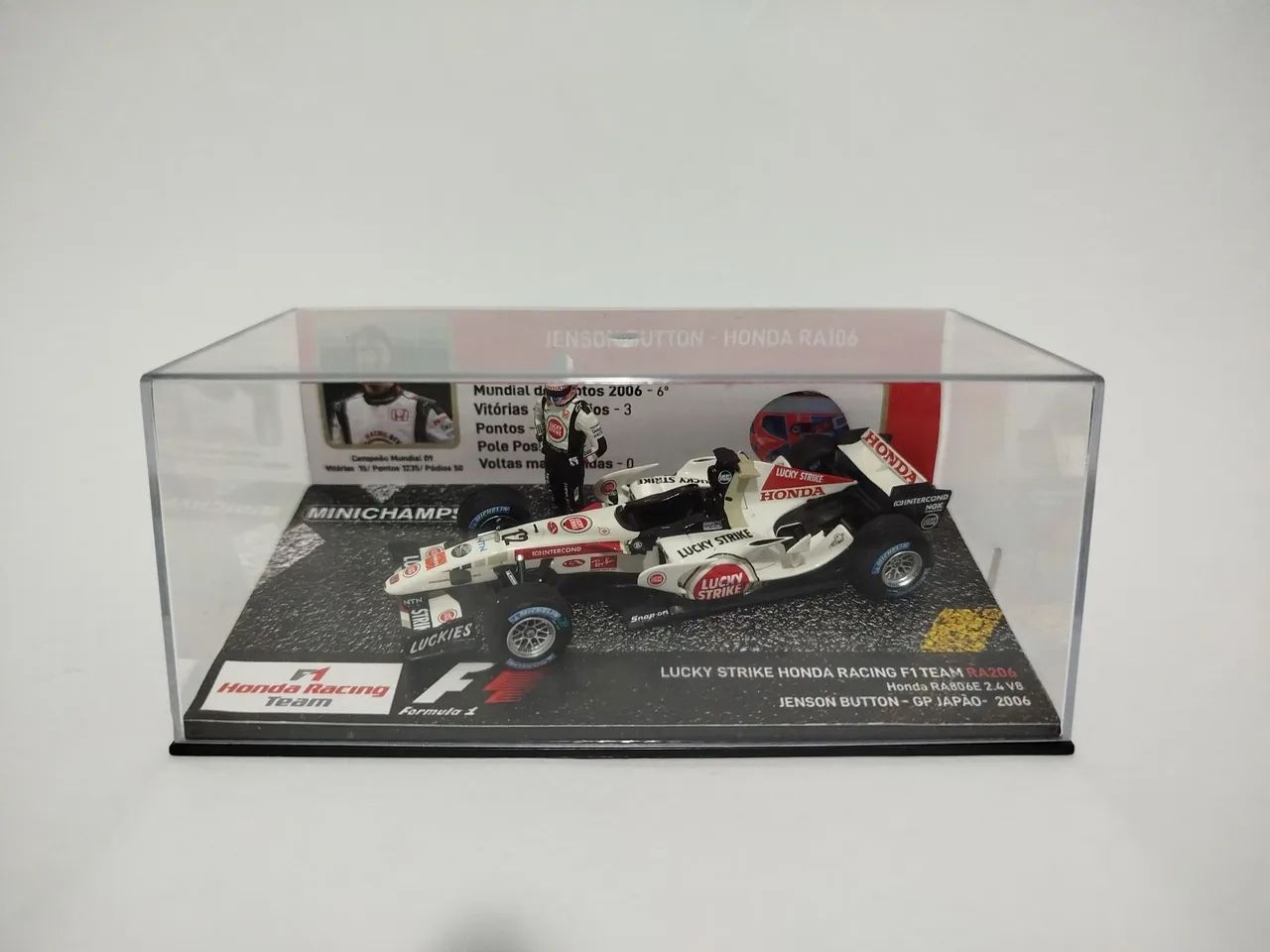 Miniatura Formula 1 - Honda RA206 - J.Button - GP do Japão 2006