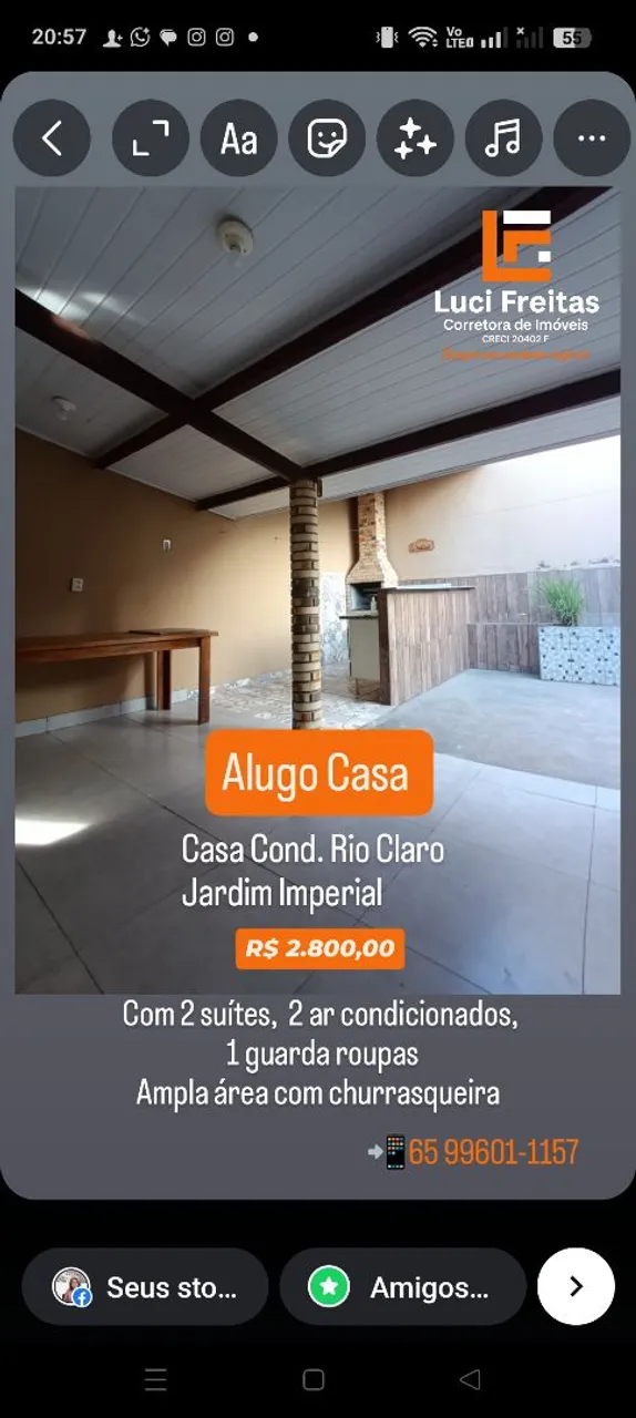 Alugo casa condomínio Rio claro