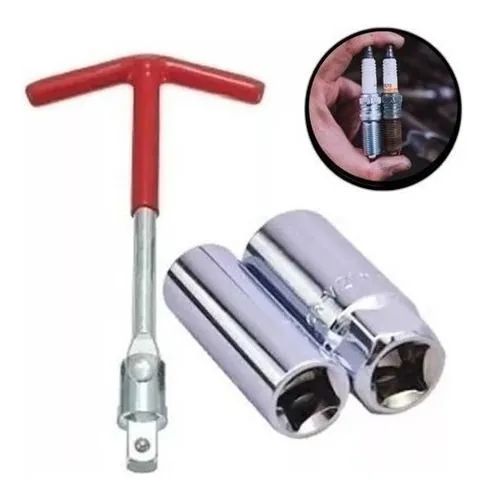 Chave Vela Articulada 16/21mm Com Soquete Automotiva carro moto - Foto 2