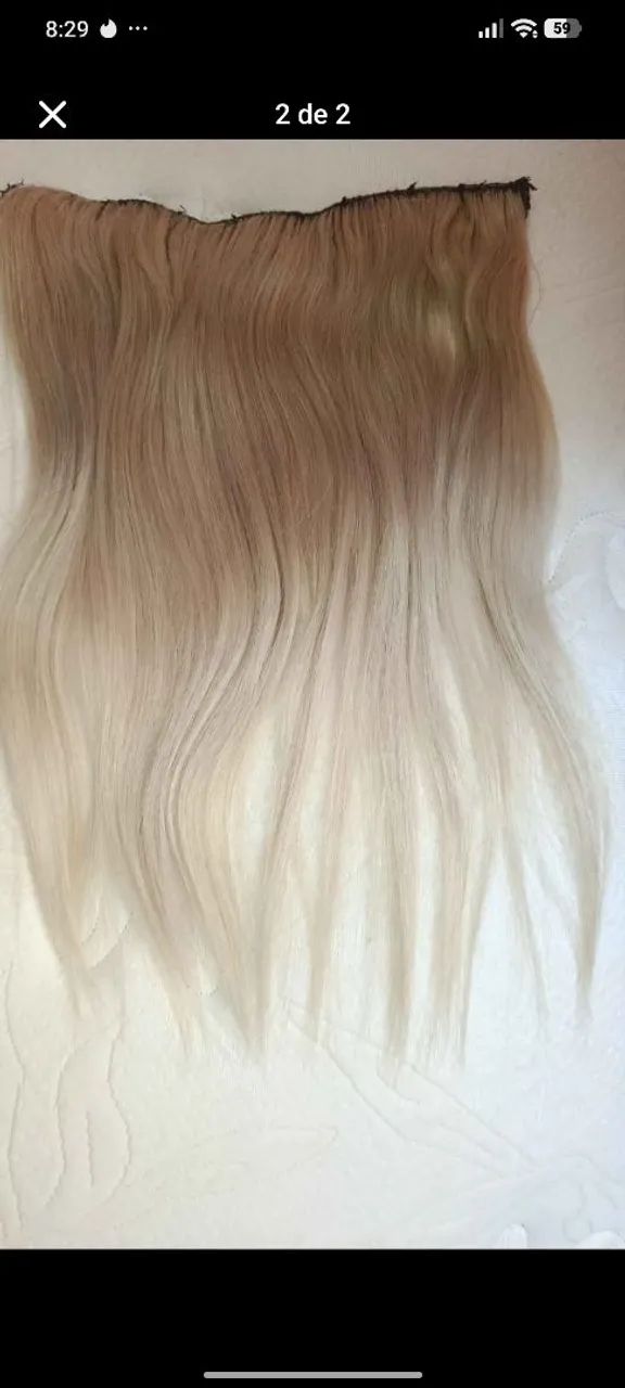 PROMOOOO Vendo Mega hair brasileiro loiro com 75 gramas