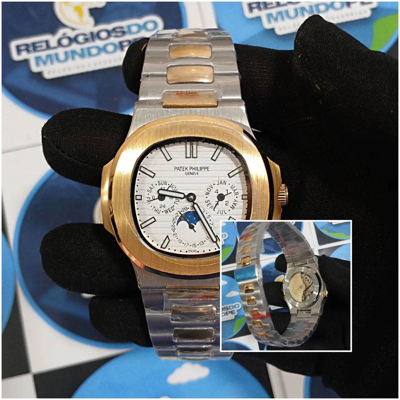 Relógio PATEK NAUTILUS FASES DA LUA 