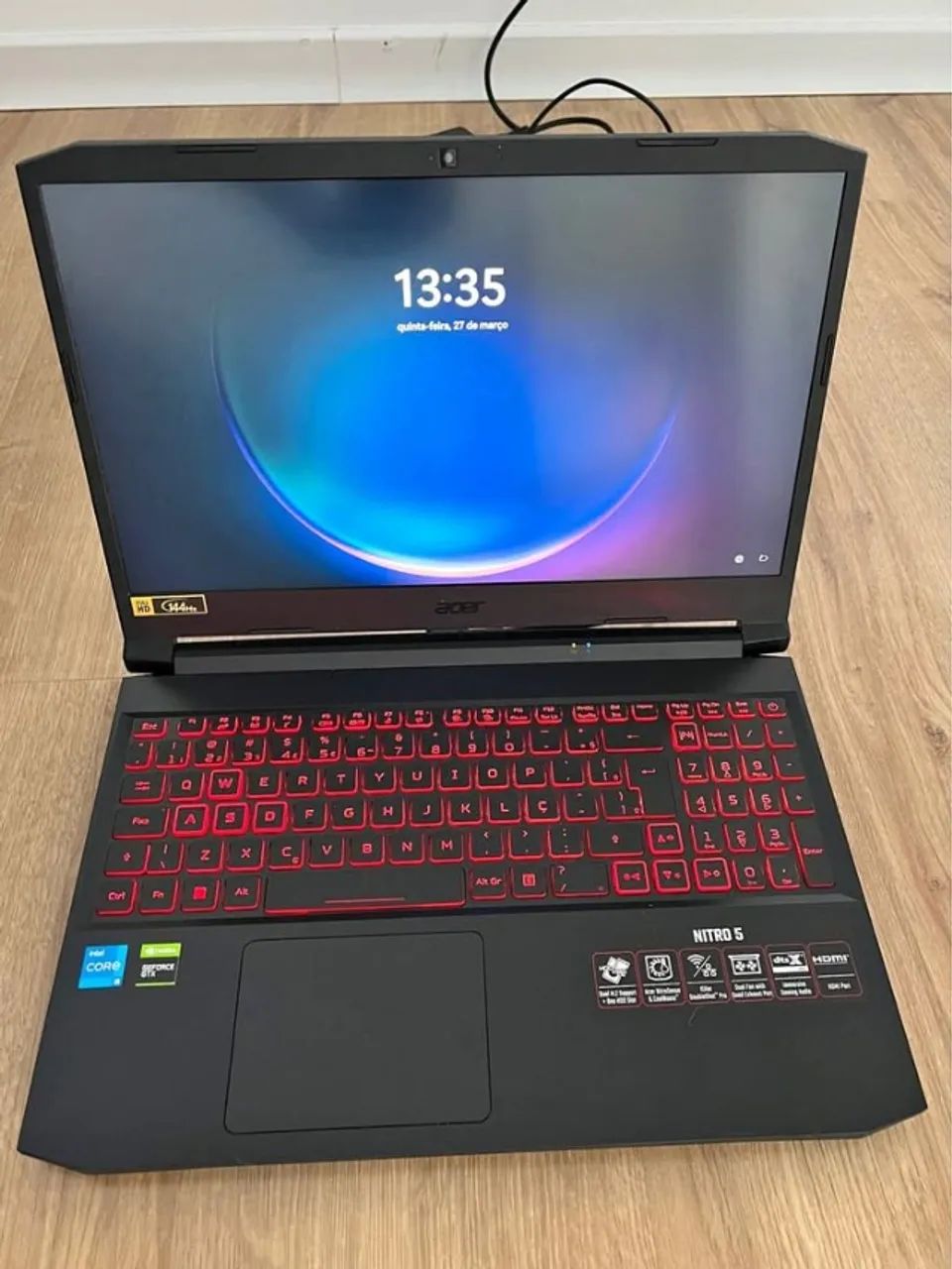 Notebook Gamer AcerNitro 5 i5 11geração 16GB SSD 500+HD 1000 GTX 1650 4GB Tela 144 Hz - Foto 3