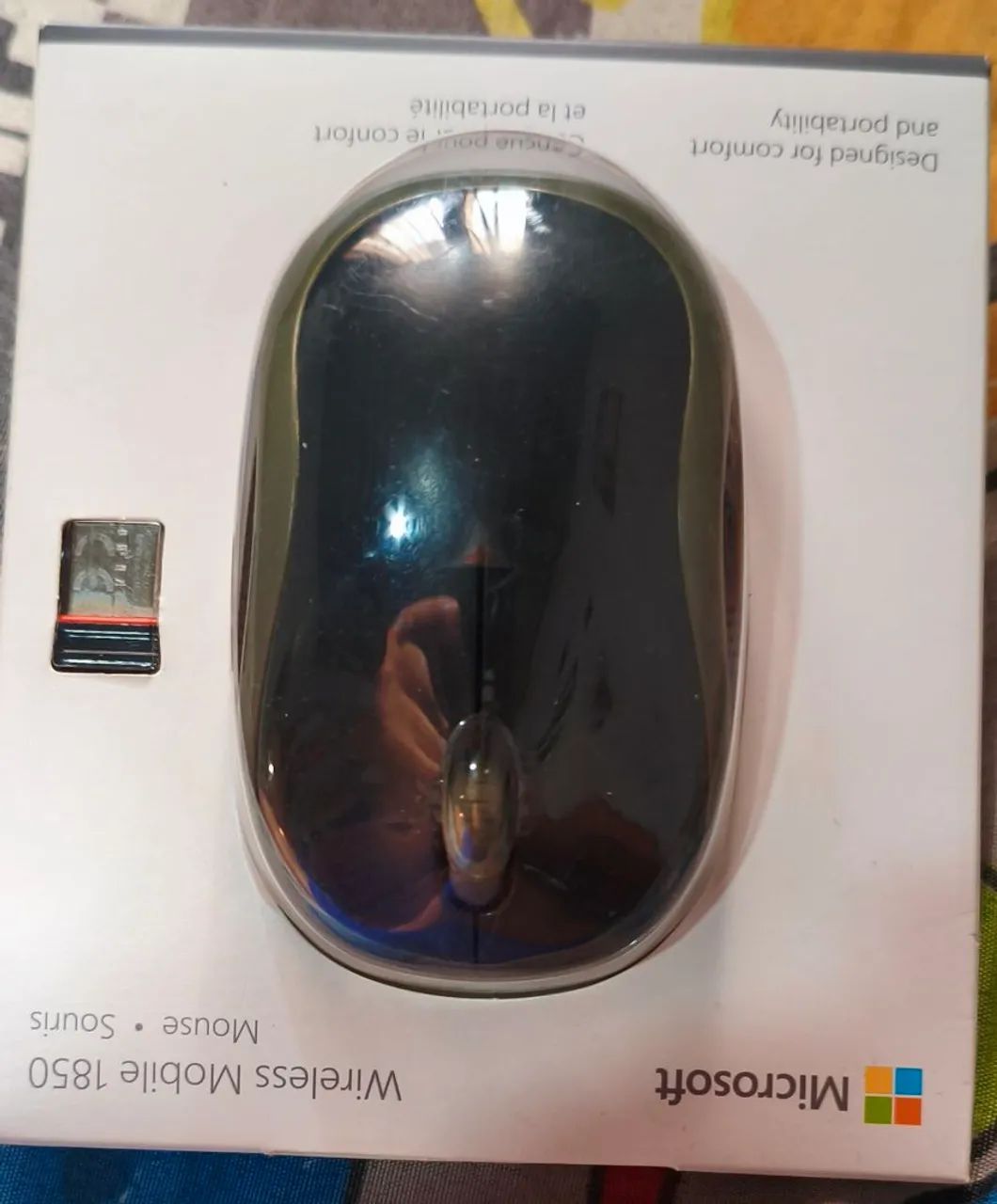 Mouse sem fio Microsoft modelo:1850 preto - Foto 3