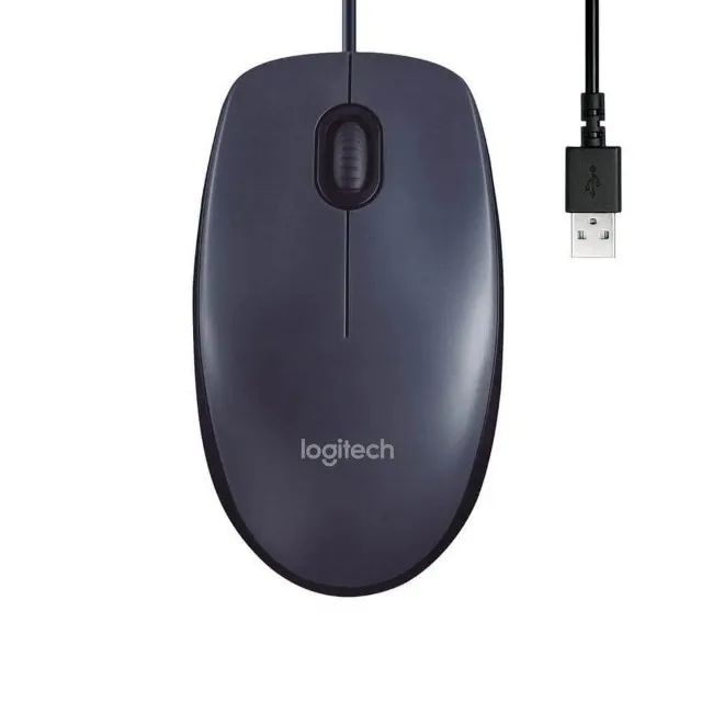 Mouse com fio USB Logitech M90 com Design Ambidestro e Facilidade Plug and Play - Foto 2