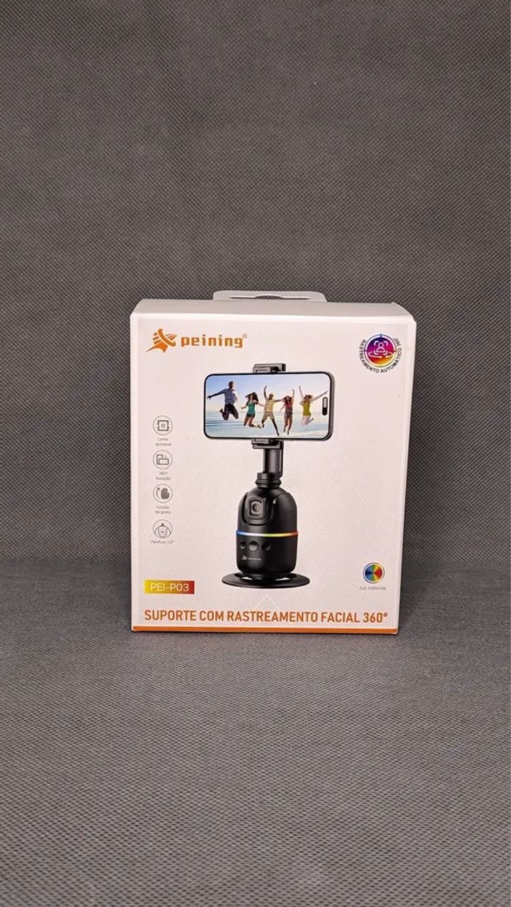 Suporte de celular com rastreamento facial 