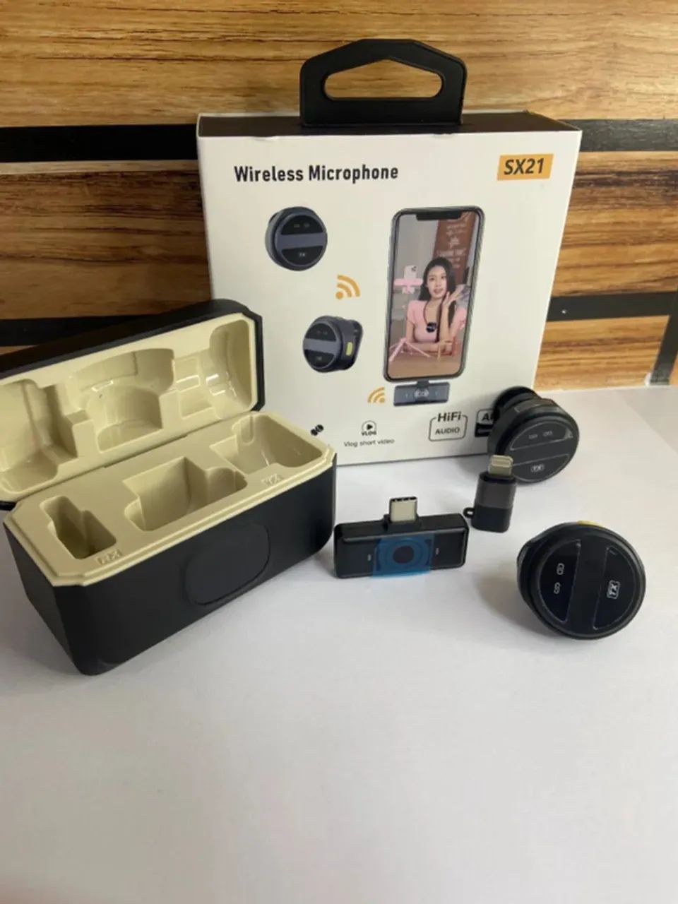 Microfone de Lapela sem Fio Magnético IOS - SX21 an6
