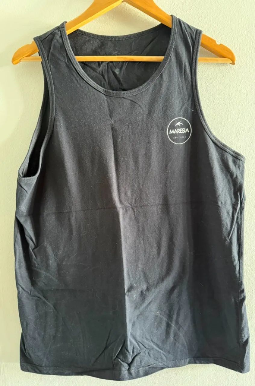 Camisa básica, Preta regata, Maresia, Tamanho M