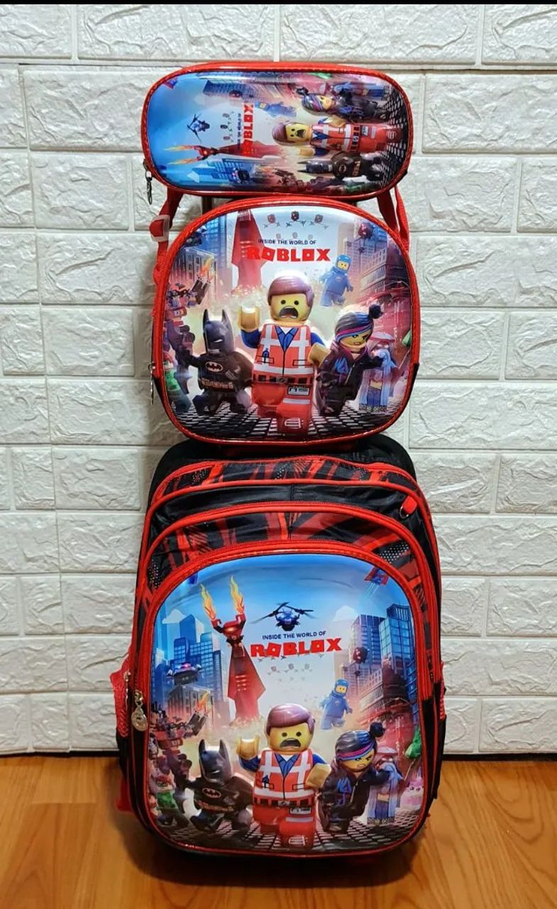 Kit mochila escolar infantil 3D