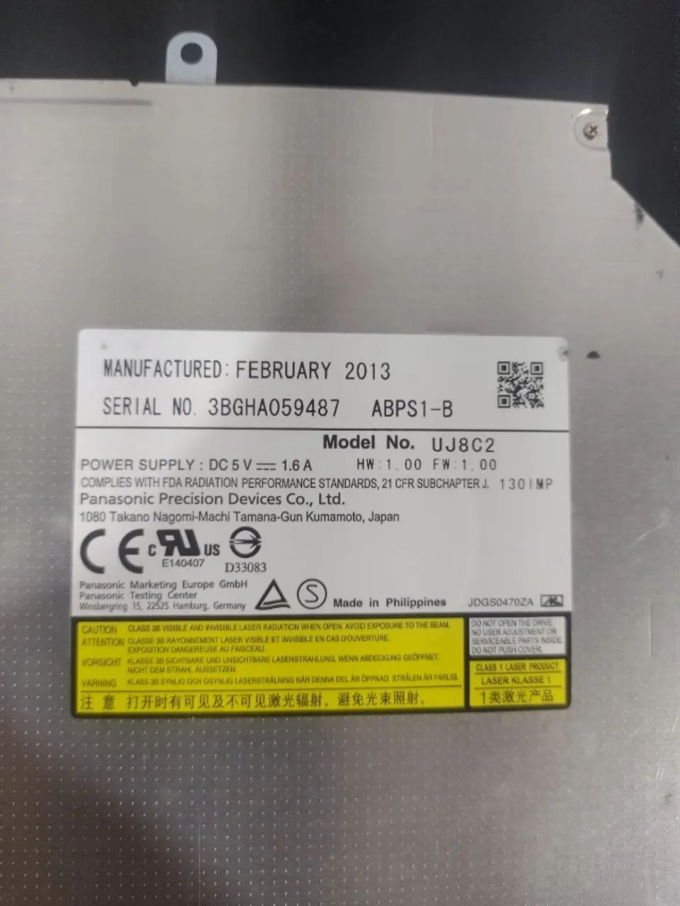 Drive de DVD-RW UJ8C2 para Notebooks - Foto 2