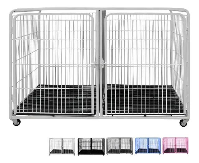 Canil gaiola modular Duplo Petshop Veterinária Branco