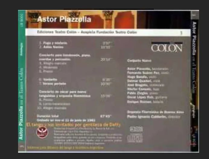CD Astor Piazzolla - En El Teatro Colón importado - Foto 2