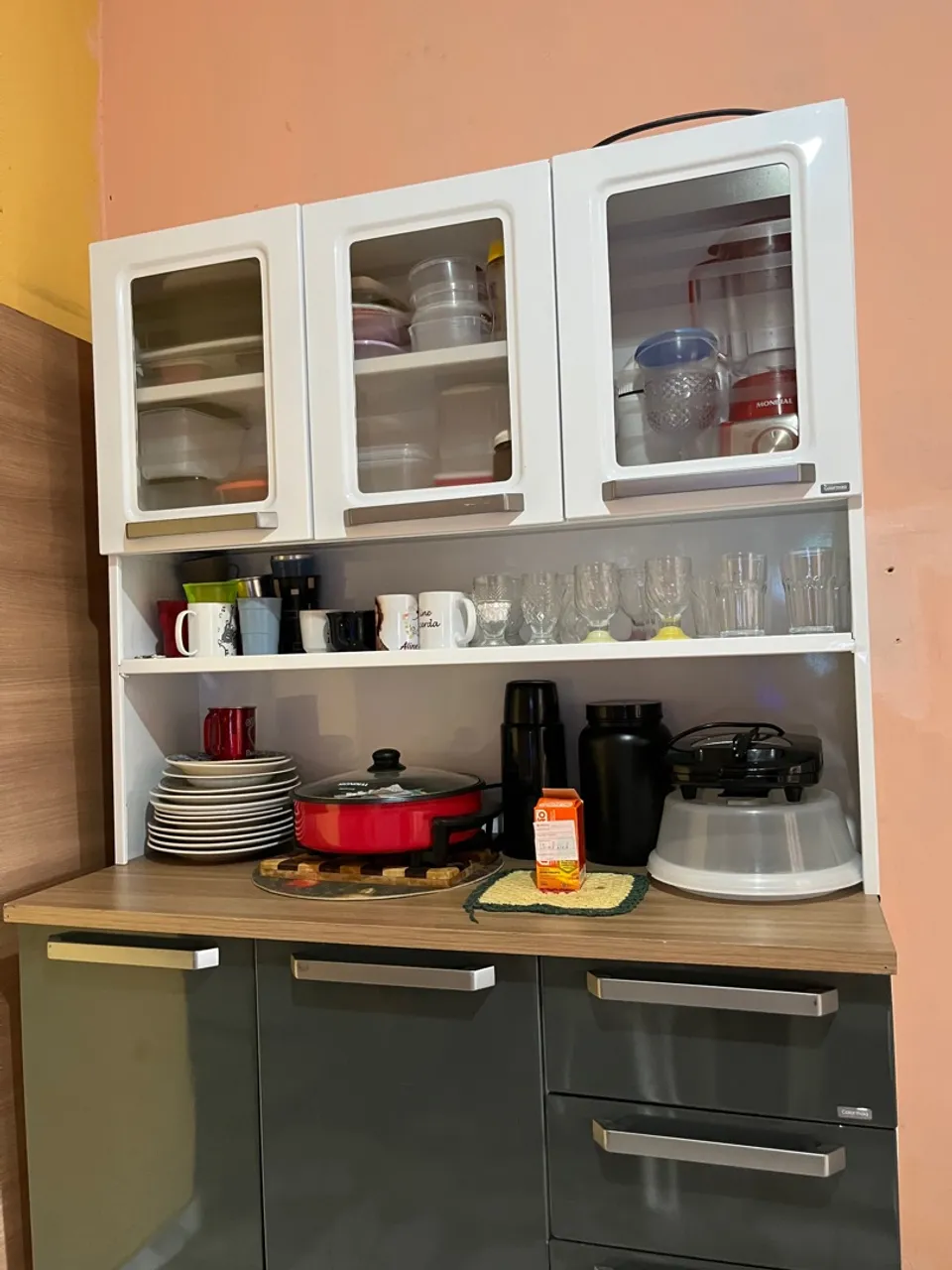 Armário de cozinha em aço - 6 portas