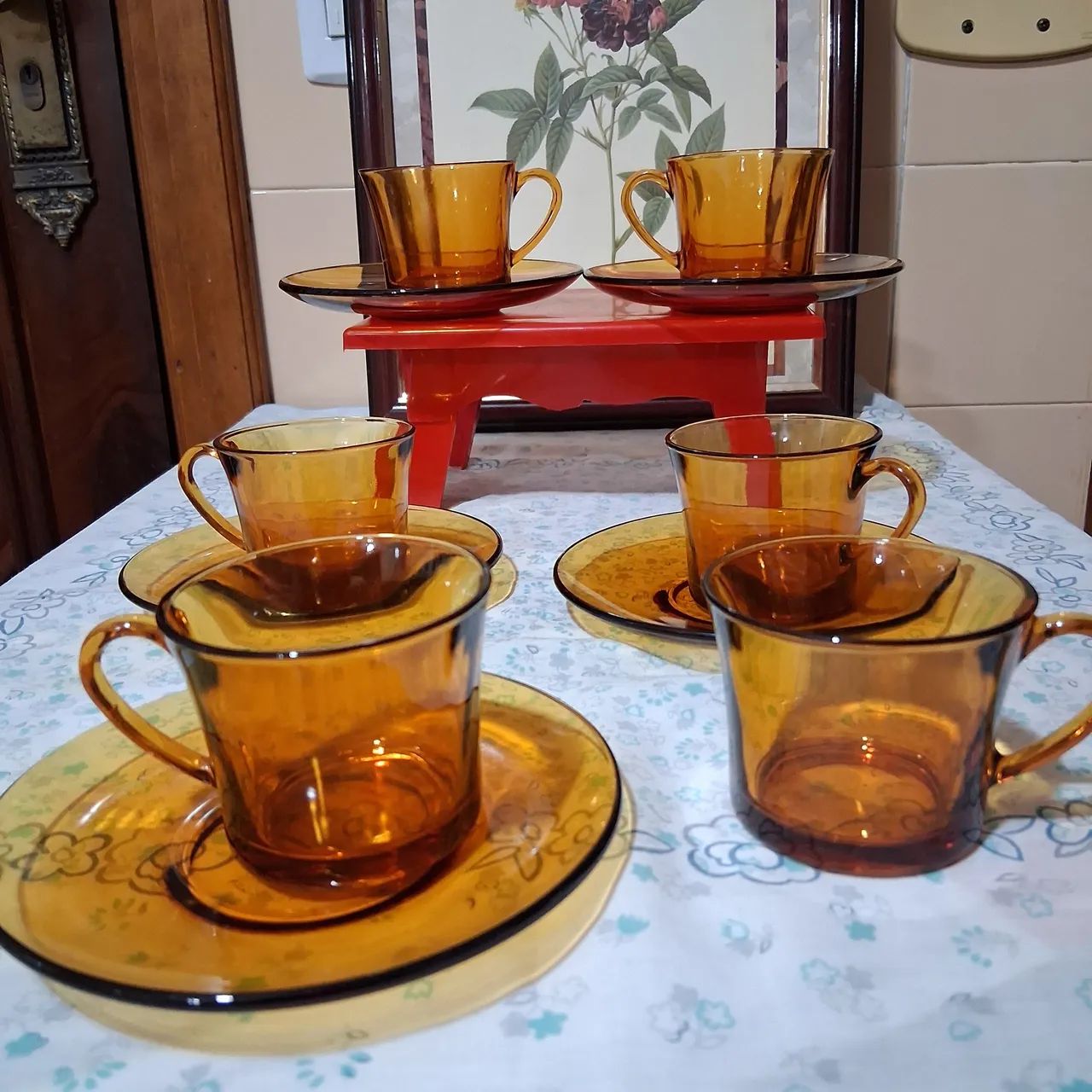 Jogo café Duralex  11 peças, praticamente  novas