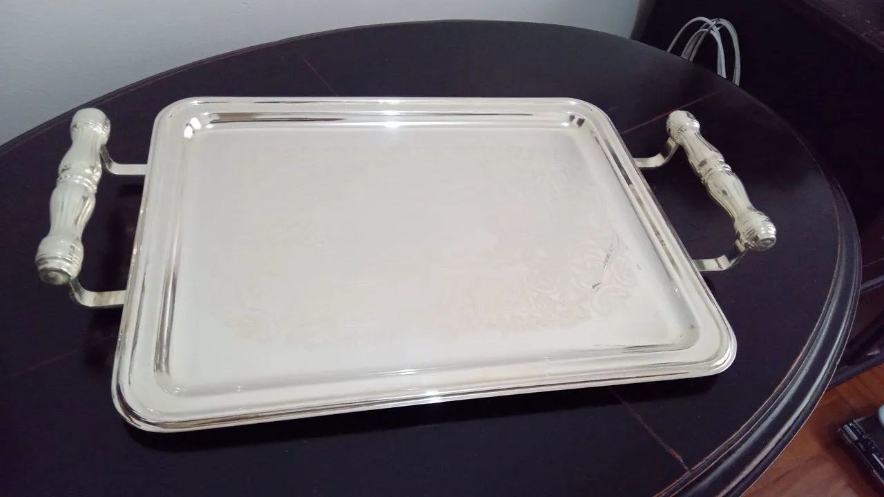 Bandeja com  banho de prata  - Foto 4
