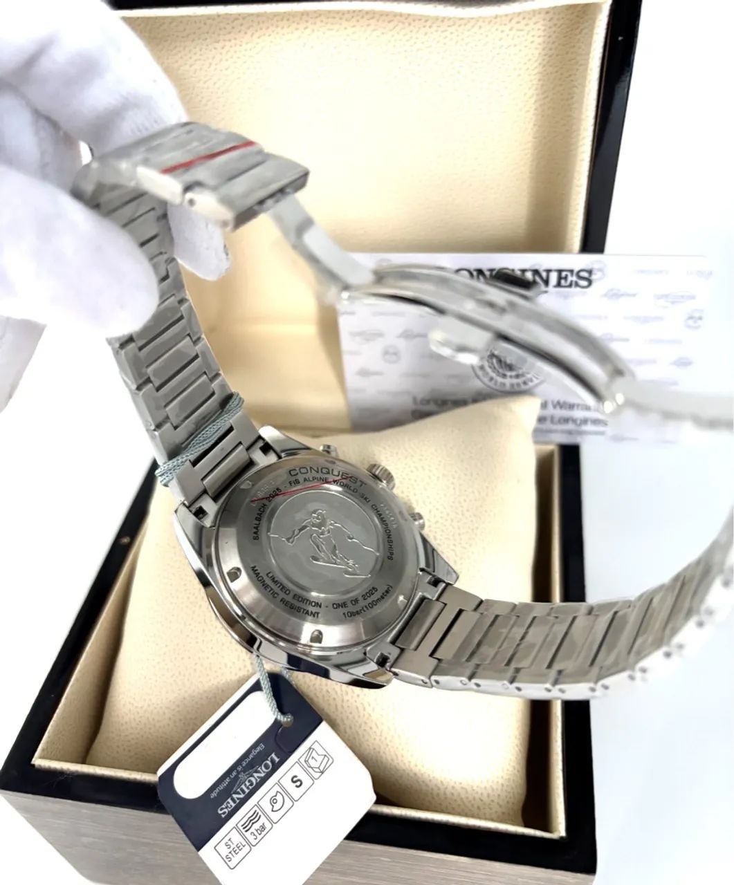 Relógio Longines Conquest - Azul | Branco + Caixa Preta
