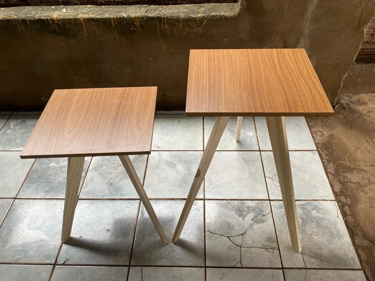 Conjunto de mesas decorativas mdf freijó  - Foto 2