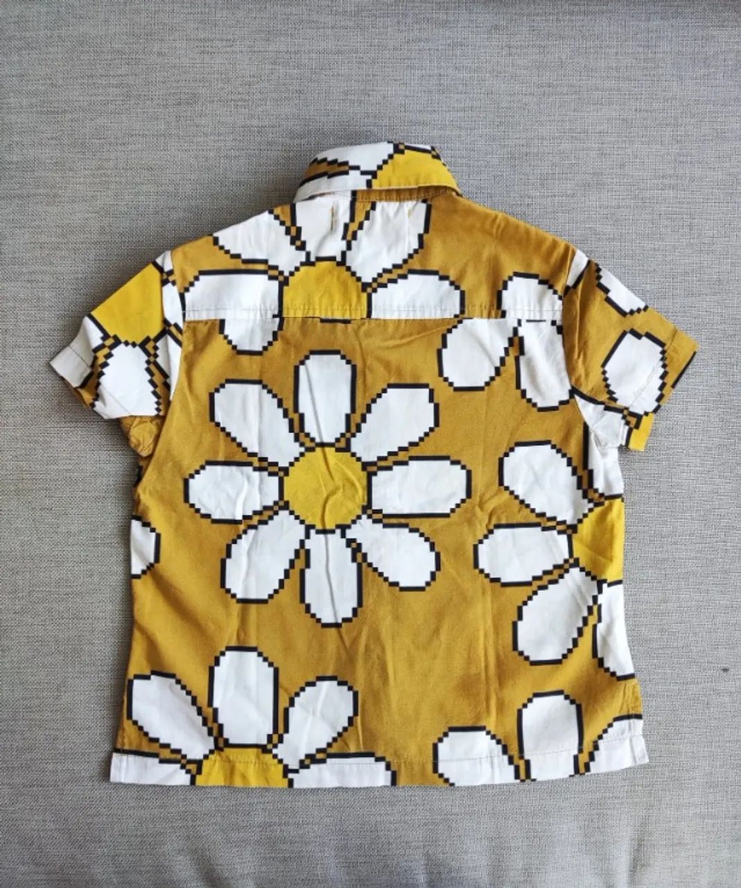 camisa de botões infantil algodão Bento Fábula menino - tamanho 2 - Foto 6