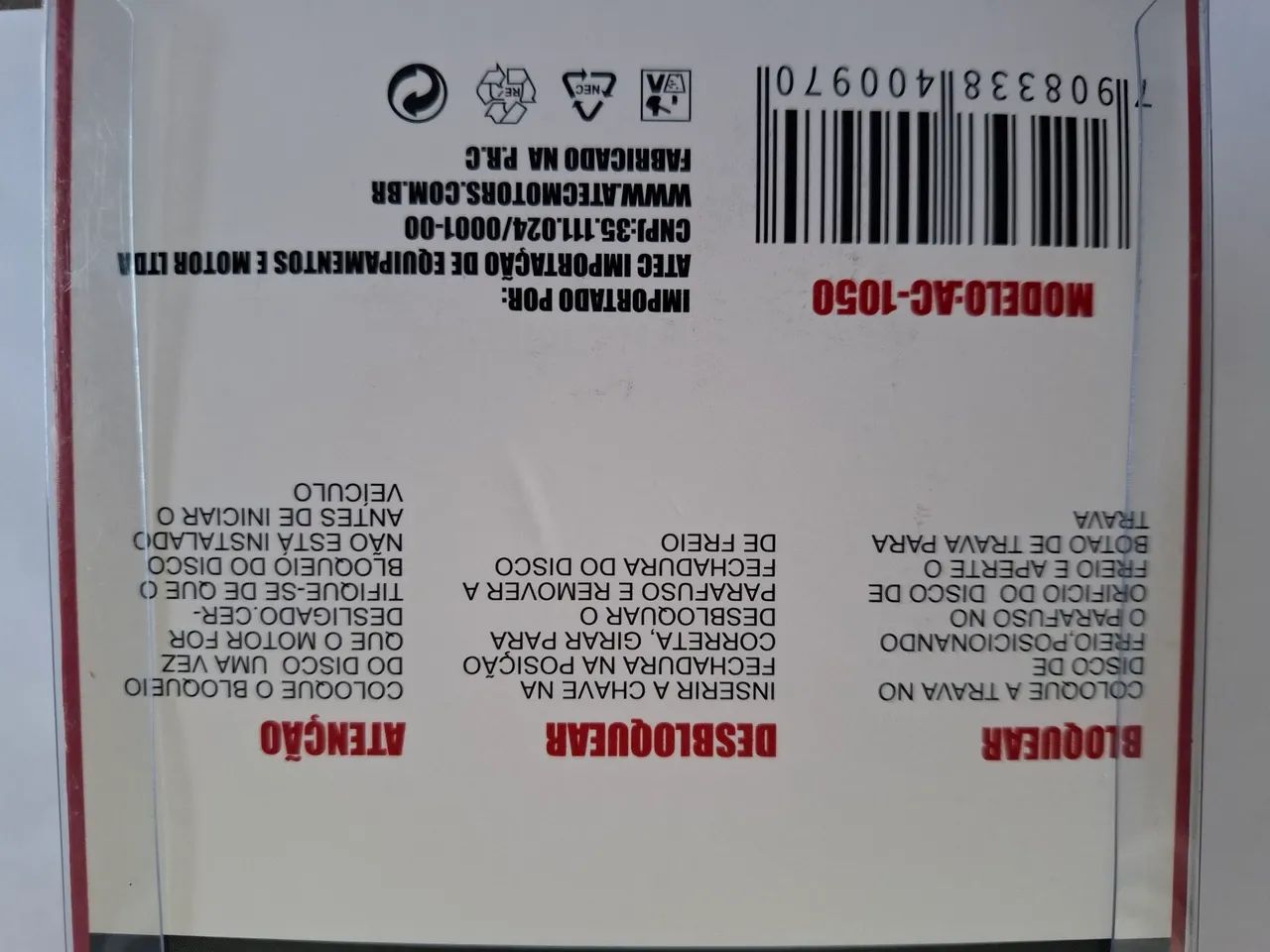 Trava disco de freios Com alarme ?  - Foto 4