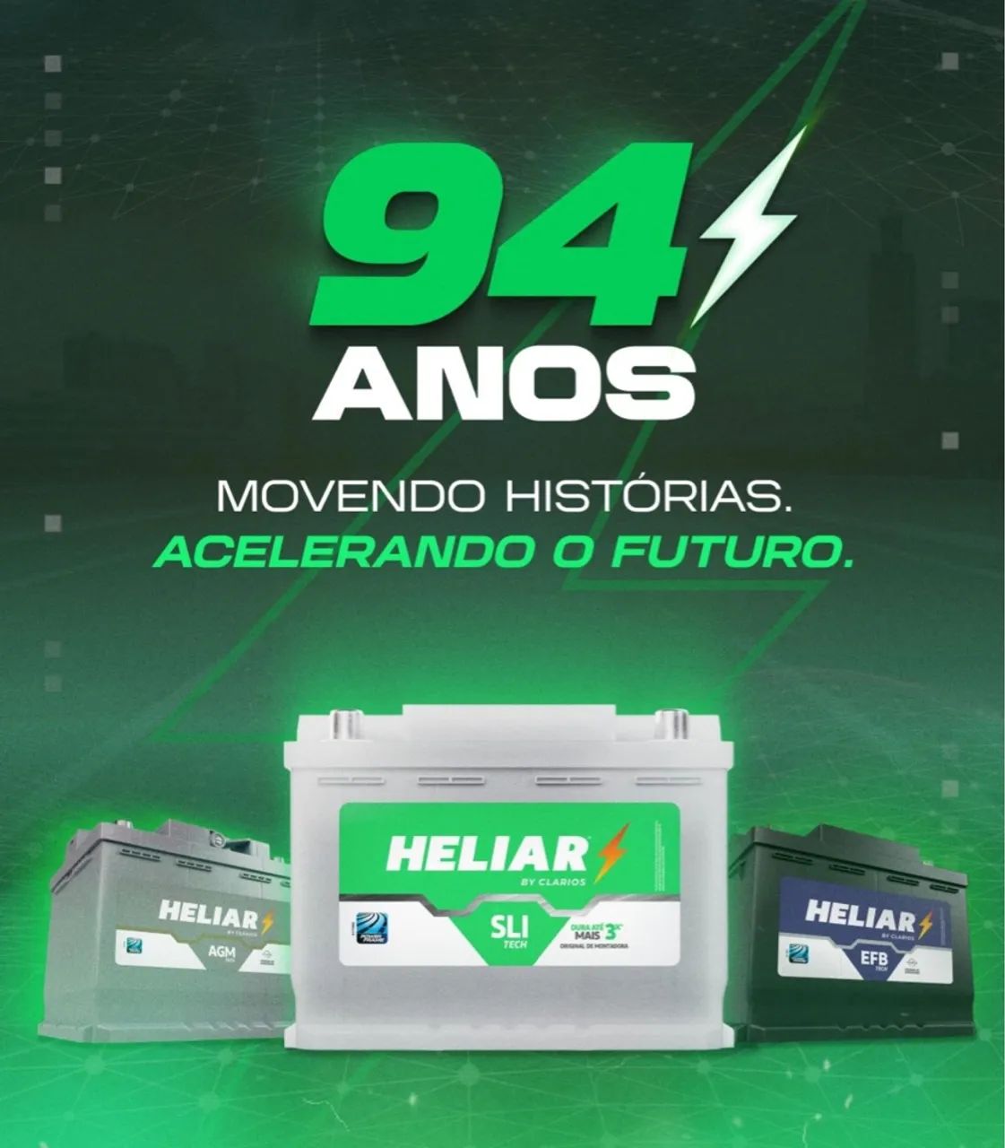 Nova Bateria Heliar 60Amp $520,00 -CCA 480 - 24 Meses De Garantia - 94 Anos de Inovação