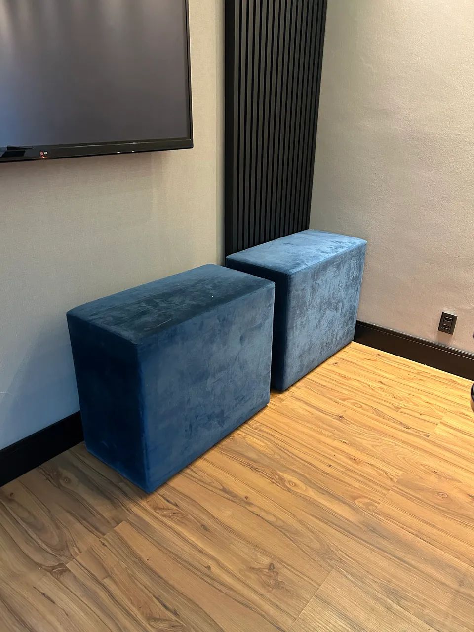 Puff azul rígido 80x40x60cm - Foto 5