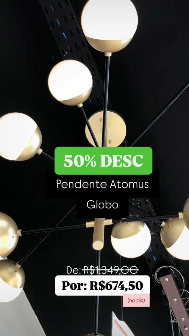 Pendente atomus globo