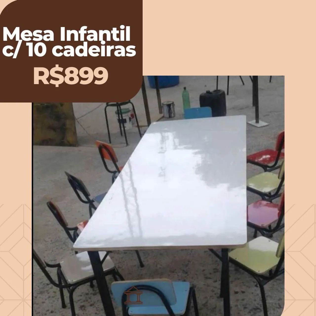 Conjunto Mesa e Cadeiras Coloridas Infantil - Foto 4