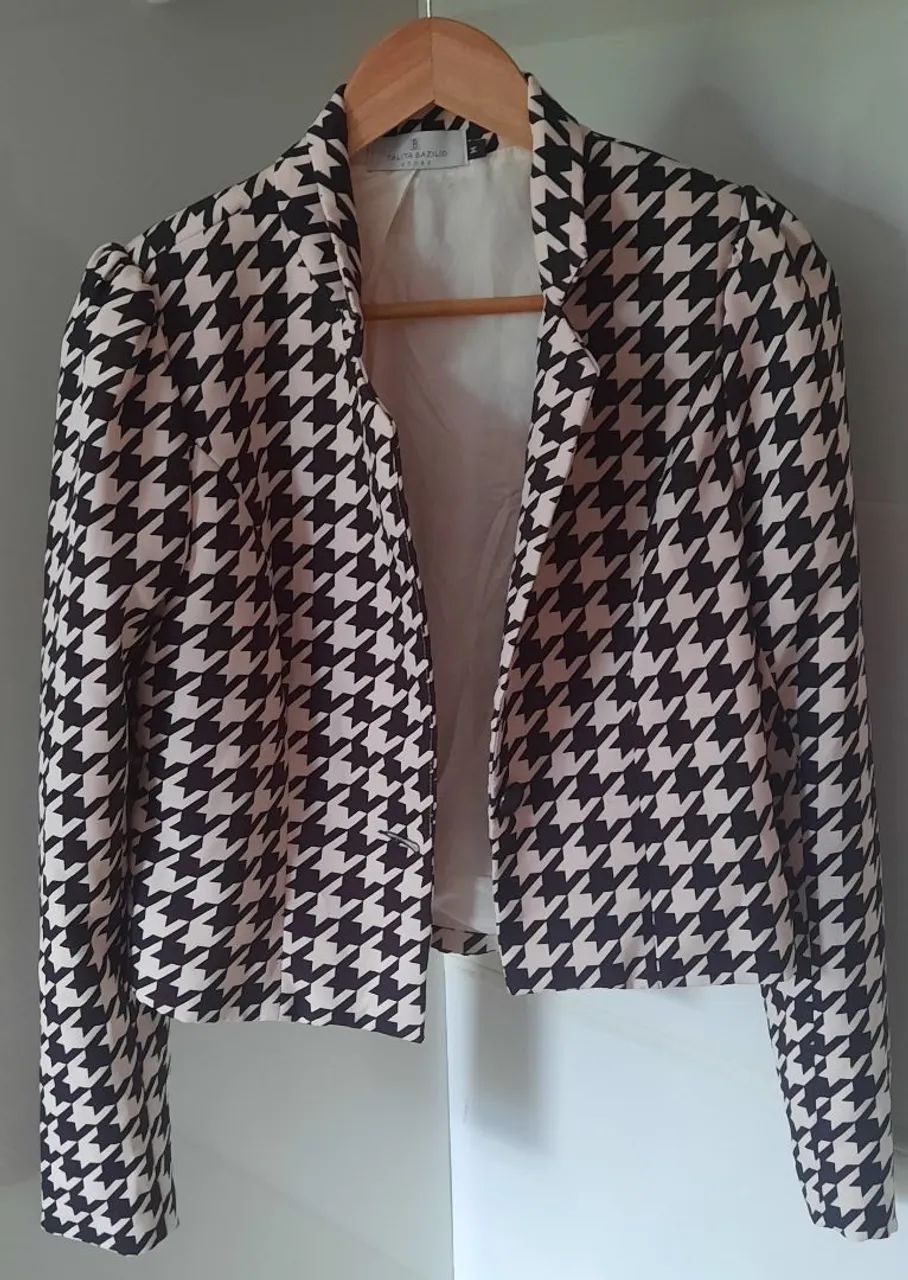 BLAZER SPACER P&B PRETO E BRANCO ROUPA FEMININA  - Foto 5