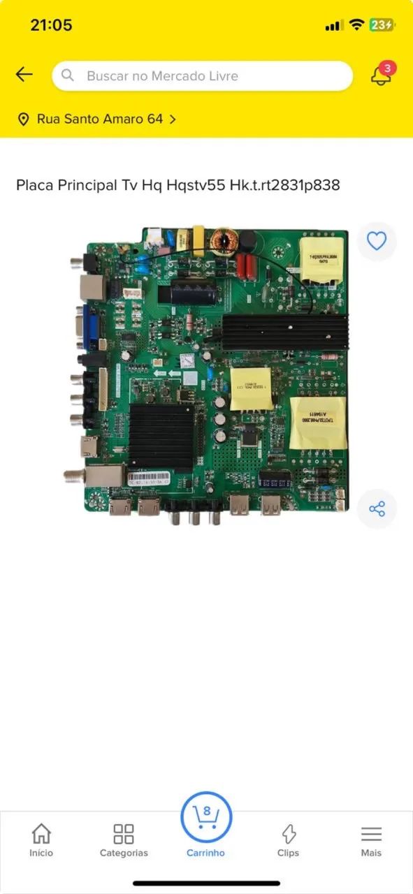 placa principal Pra tv de 55 polegada