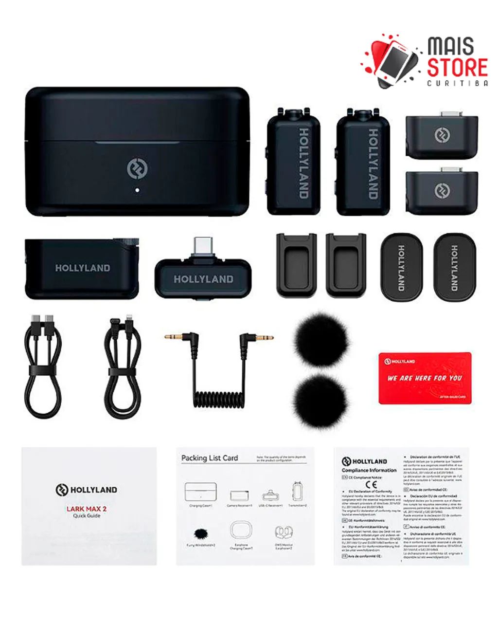  Microfone Hollyland Lark Max 2 Combo Duo- Novo-Lacrado - Foto 2