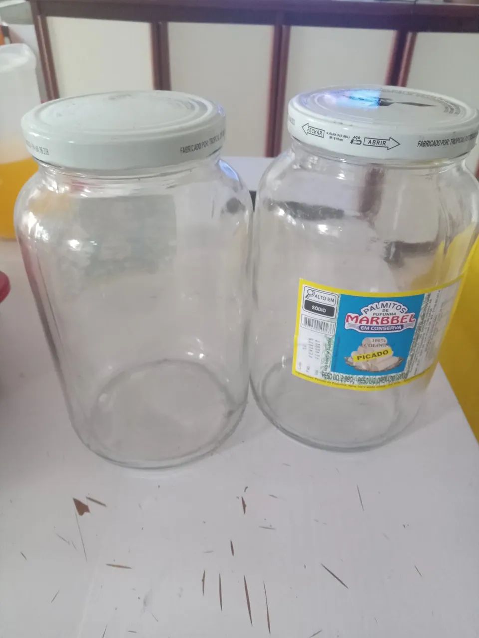 Vidro grande conserva