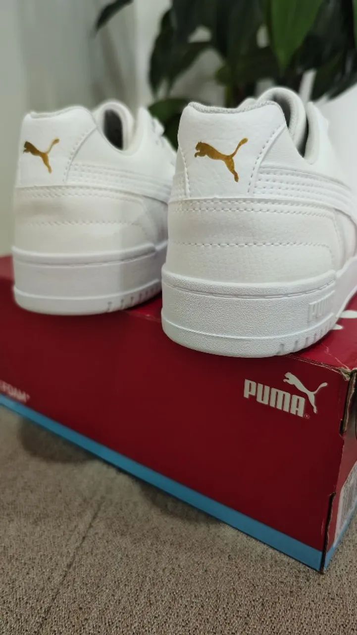 Tênis Puma 39 Game Low Novo Branco Couro Casual Sneaker Tipo Nike