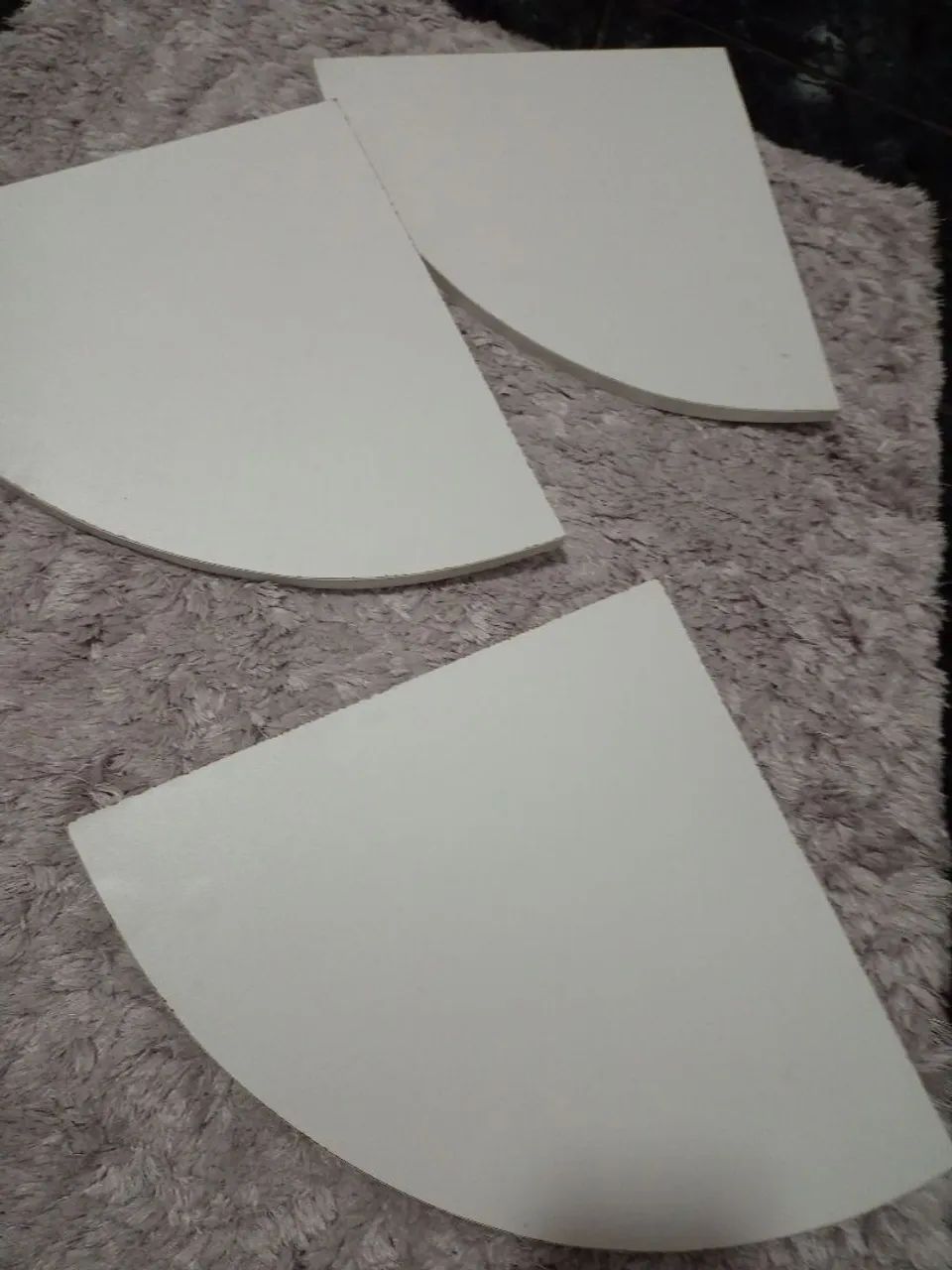 Kit com 3 prateleiras de canto 