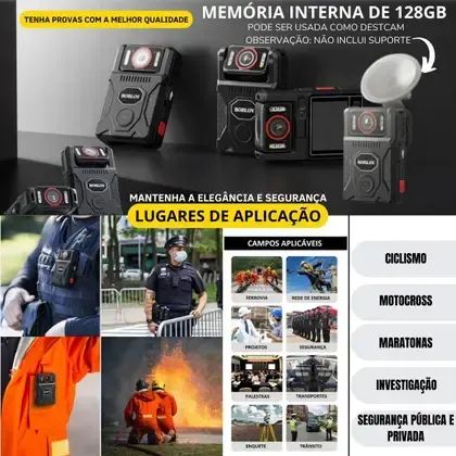Câmera Profissional Boblov Corporal M7 Pro Display Zoom 24x - Foto 2