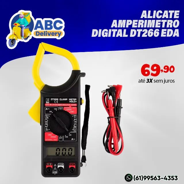 Alicate Amperimetro Digital Dt266 Eda