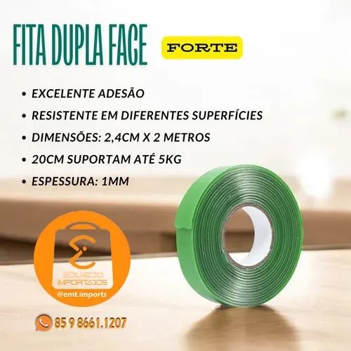 Fita Acrílica Dupla Face 2.4x200cm BOM-1320 - Foto 3