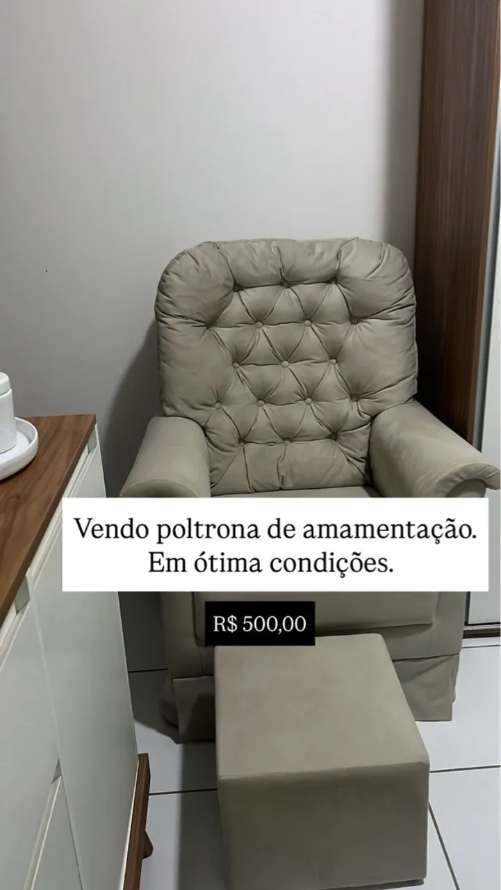 Poltrona de amamentação em ótimas condições