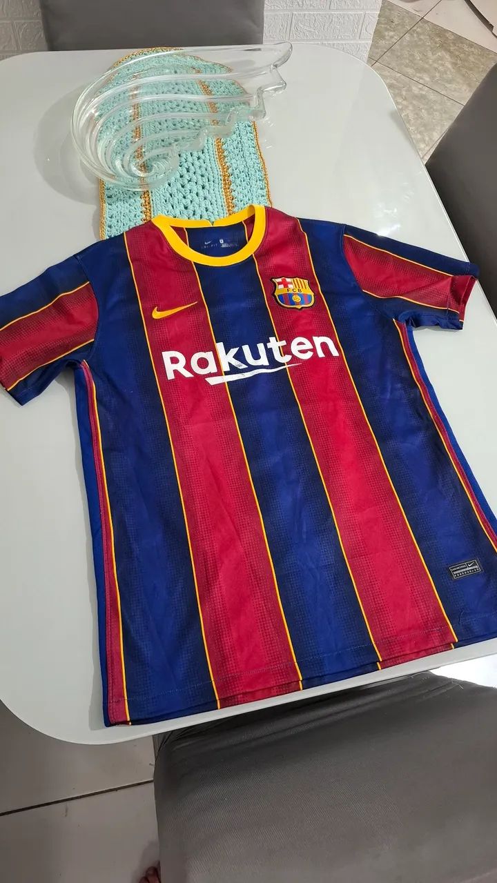 camisa principal masculina do Barcelona 2020/2021 da Nike. 