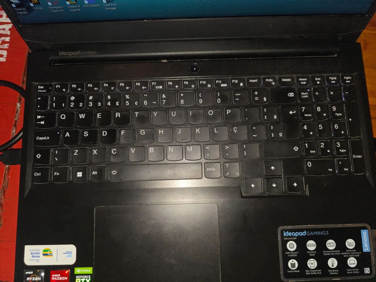 Notebook Gamer Ideapad gaming 3 - Ryzen 7 + rtx 3060 