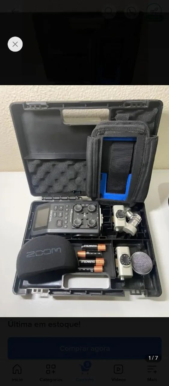 Vendo gravador digital Zoom h6