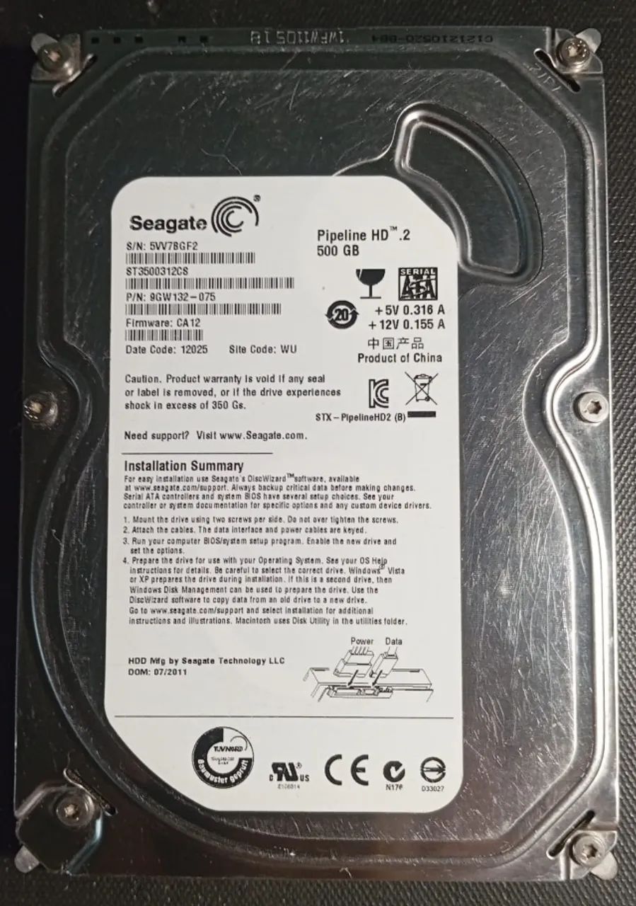 HD Seagate 500Gb