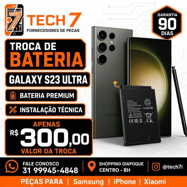 Bateria para o Galaxy S23 Ultra Nova