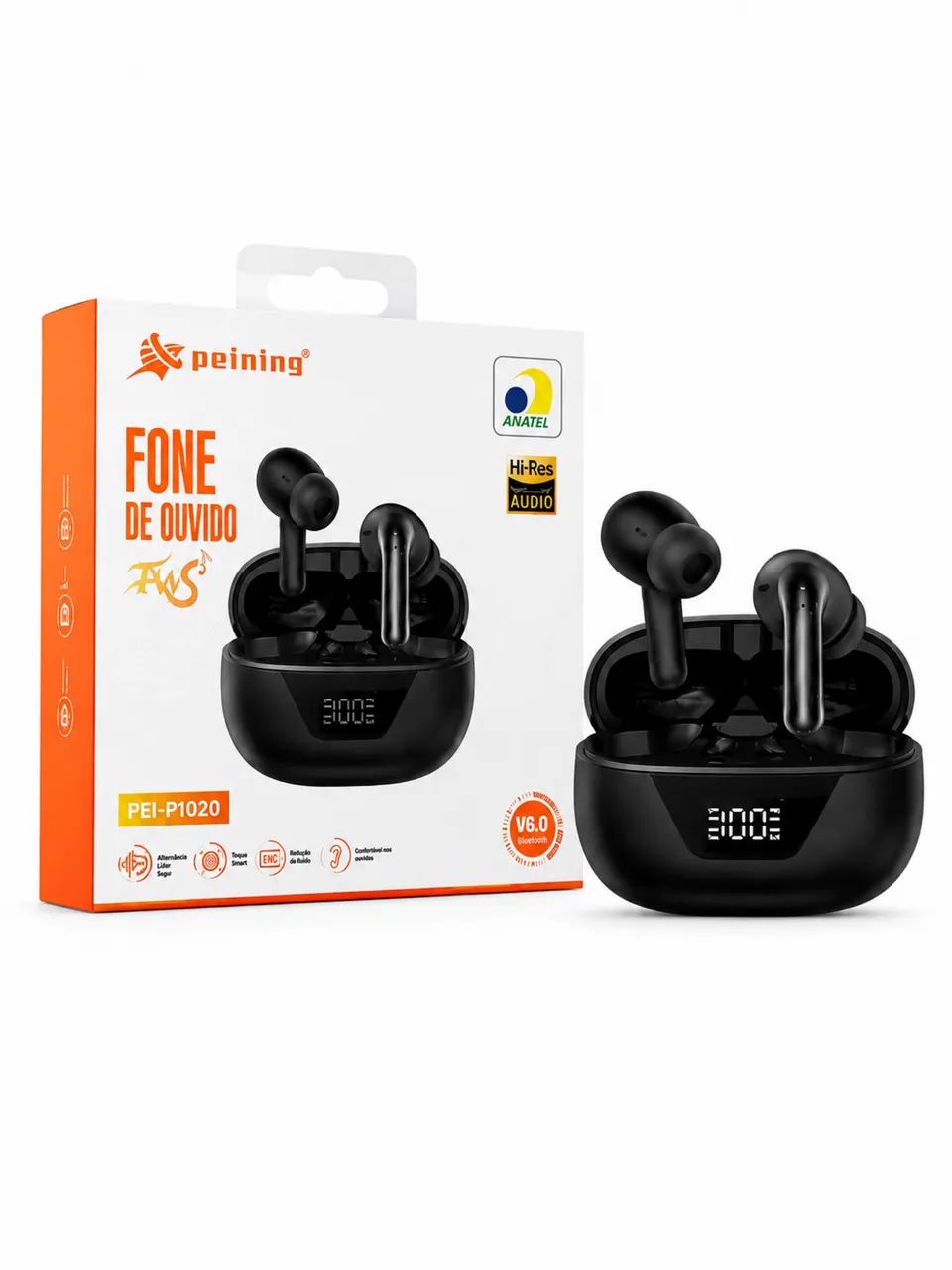 Fone Bluetooth Longa Duração Bateria - Peining