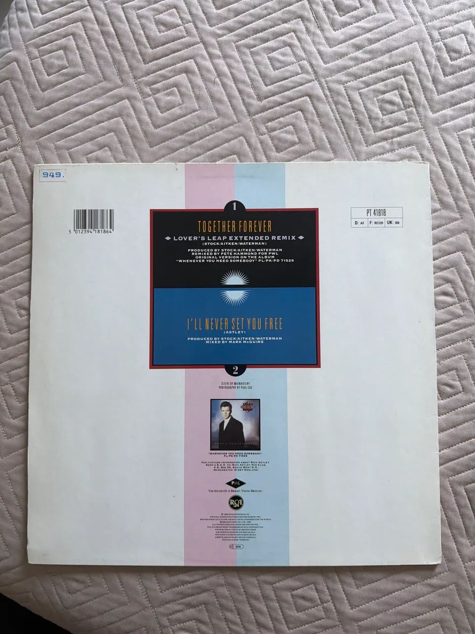 Disco Rick Astley - Together Forever Maxi 12? - Foto 2