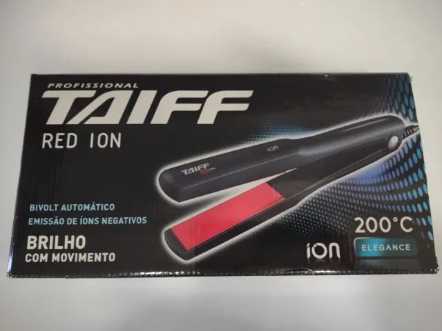 Prancha De Cabelo Taiff - Elegance Red Íon 200ºc Bivolt Cor Preto 110v/220v (Estado novo) - Foto 3